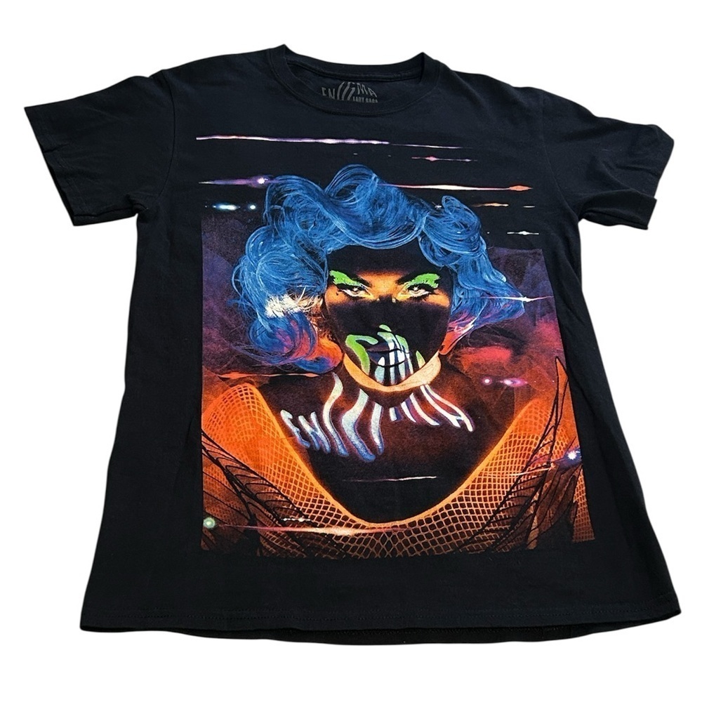 Lady Gaga Las Vegas Enigma Double Sided Crew Neck T Fan Concert Shirt Size Small